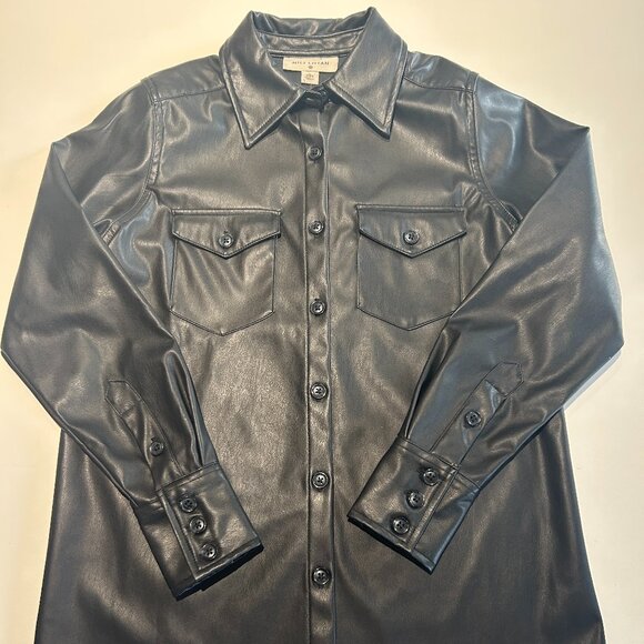 Nili Lotan Tops - Vegan Leather Button Up Shirt NWT